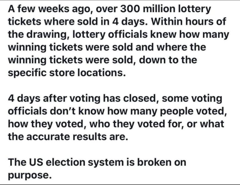 Broken electoral system.