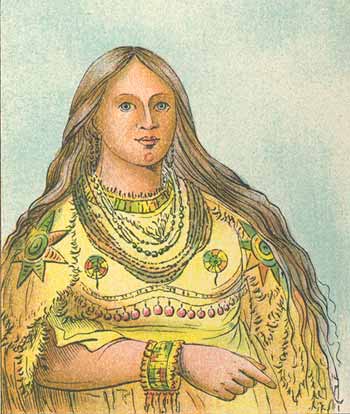 In 1739, a Frenchman, La Verendrye, encountered a tribe of Indians on the Upper Missouri 'Whose Fortifications are not characteristic of the Indians... Most of the women do not have Indian features... The tribe is mixed white and black. The women are fairly good looking, especially the light colored ones; many have blonde or fair hair.' He called them Mantannes.