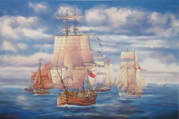 Seventeen years after Cook discovered Botany Bay, on May 13th, 1787, a fleet of eleven ships left England – the First Fleet which would begin the colonization of Australia. Under the command of Commodore Arthur Phillip, these ships carried 1530 people – 736 of whom were convicts.