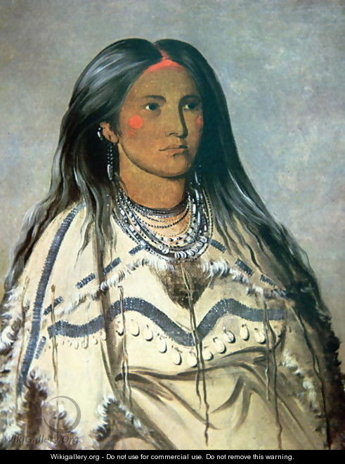 'Mint', a Mandan Indian girl, 1832 by George Catlin