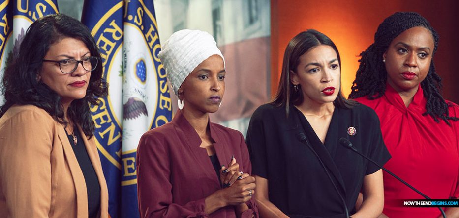 These four women, Reps. Alexandria Ocasio-Cortez, Ayanna Pressley, Ilhan Omar and Rashida Tlaib, are 4 of the most radical, hardcore Socialists you will ever meet. On top of that, they all advocate for open borders, they all advocate for illegal immigrants, they all advocate for the Palestinians, and 3 of them are anti-semitic and against Israel.  Now you know a little bit more than you did about 'The Squad' of these four freshman congresswoman who are, by their own actions, dominating the news cycle at this moment. No one that I know has any problem at all with women in the Congress, or women of color in the Congress, but have a huge problem with radical activists like these who are pushing to collapse the system. 