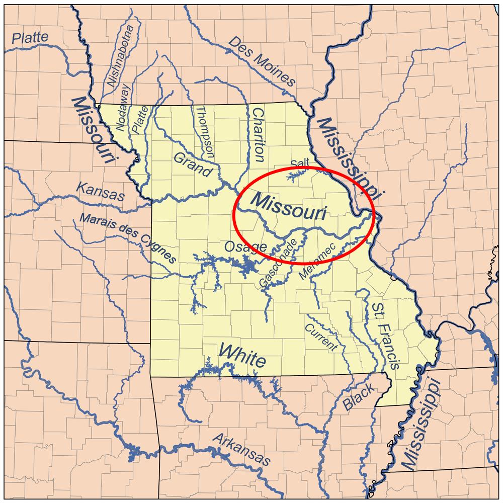 They sailed down river to the Mississippi, which they sailed up until the junction with the Missouri, which they then followed upstream. They settled and integrated with a powerful tribe living on the banks of the Missouri called Mandans. 