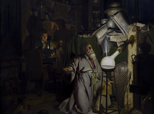 Painting “The Alchemist Discovering Phosphorus or The Alchemist in Search of the Philosophers Stone” by Henning Brand.
