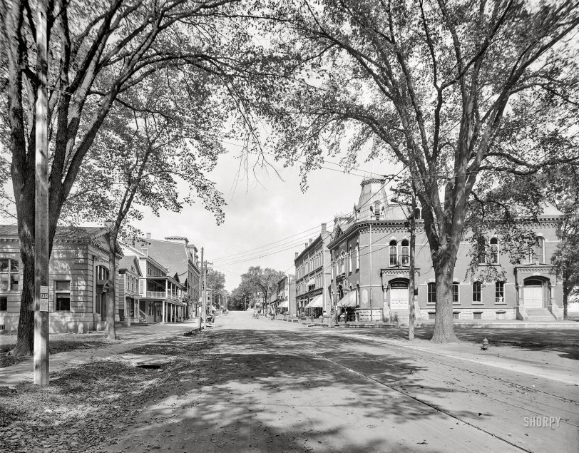 Fall 1911. "The village street -- Lee, Massachusetts."