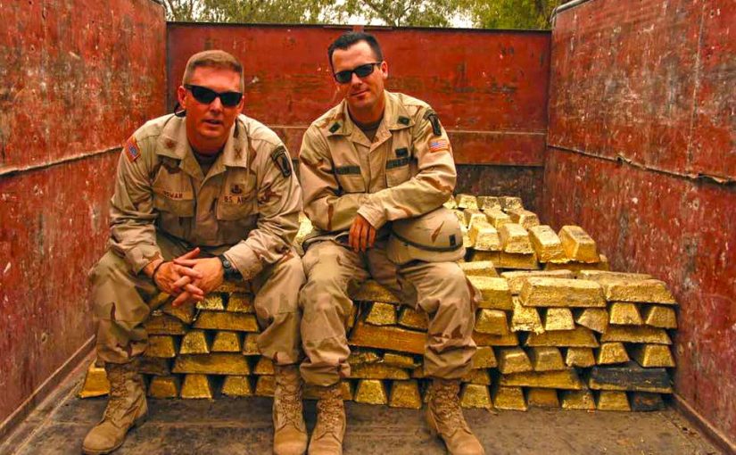 Gold captured by American miltary forces. Present location unknown. No longer accounted for.