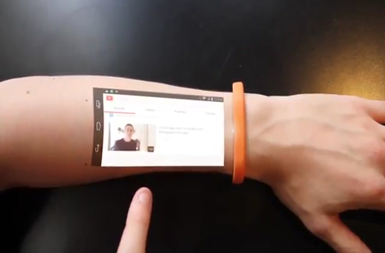 Мод на браслет превращение. Рука андроида. Cicret Bracelet information in English
