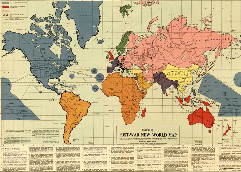 This is the original plan for the New Global Order. It was drawn up in the 1940's. 1942 to be exact.