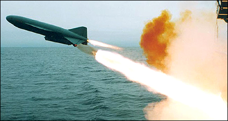 Silkworm missile during launch.