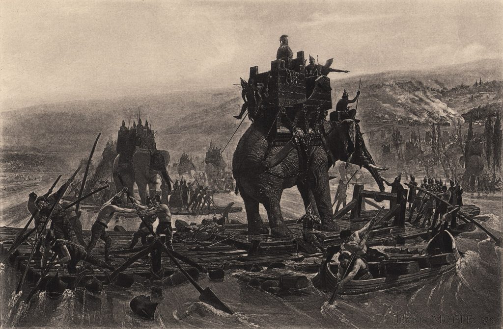 The Mongols  clashed with more than 100,000 Song troops and 1,000 war elephants near  the Laotian border. 