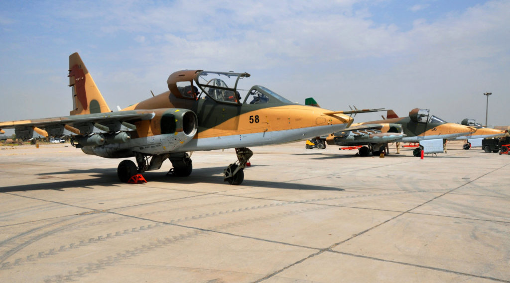 Su-25 Frogfoot, Sukhoi. Heavily armoured attack and anti-tank aircraft. The Su-25 is a well-armoured aircraft, capable of carrying a large load under its shoulder-placed wing.