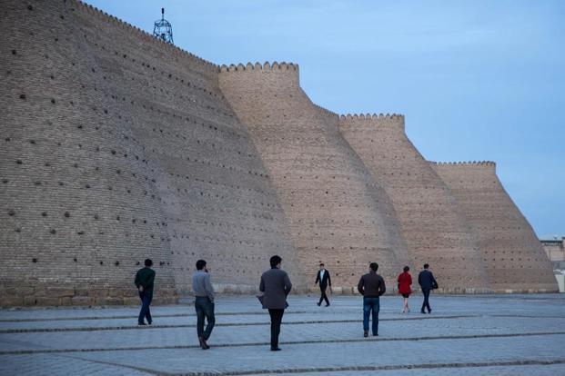 The walls of Bukhara are still standing today.