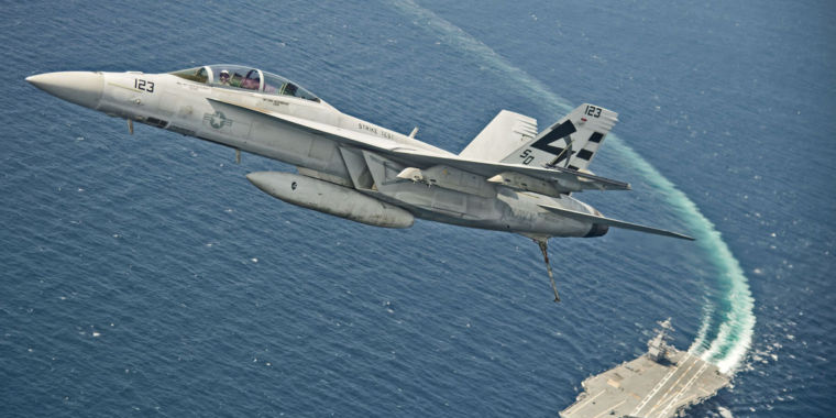 F/A-18 launching off the Ford.