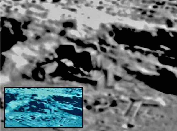 Image is from a source who claims China will be releasing Hi Res images taken by the Chang’e-2 moon orbiter, which clearly show buildings and structures on the moons surface.