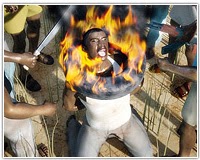 Necklacing was the primary form of torture under Nelson Mandela in South Africa.