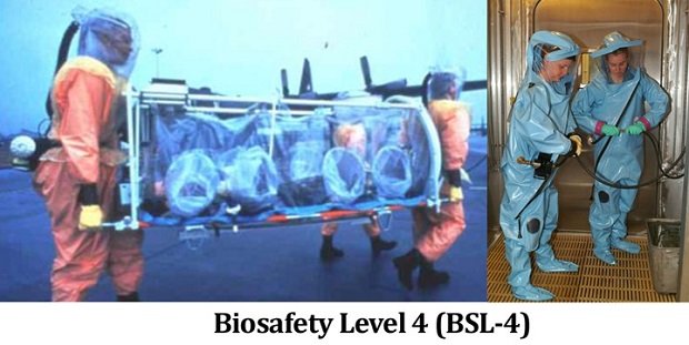 Biosafety level four. This is the kind of gear that hospital workers require to use at this time.