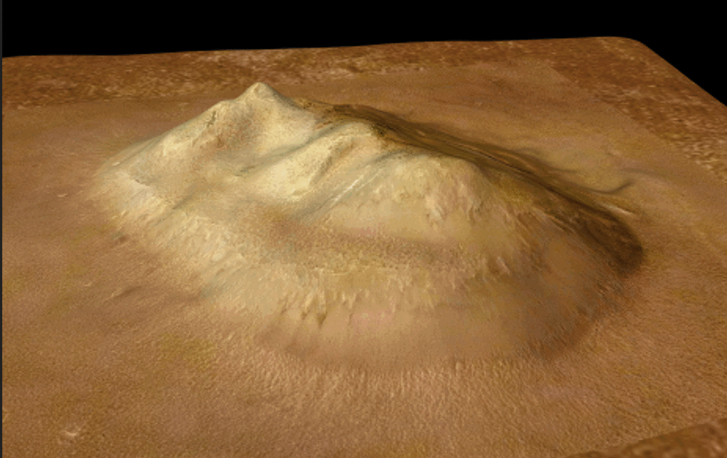 The "face of Mars" as it is actually imaged and as it actually appears. It is simply a unique mountain with humps. 