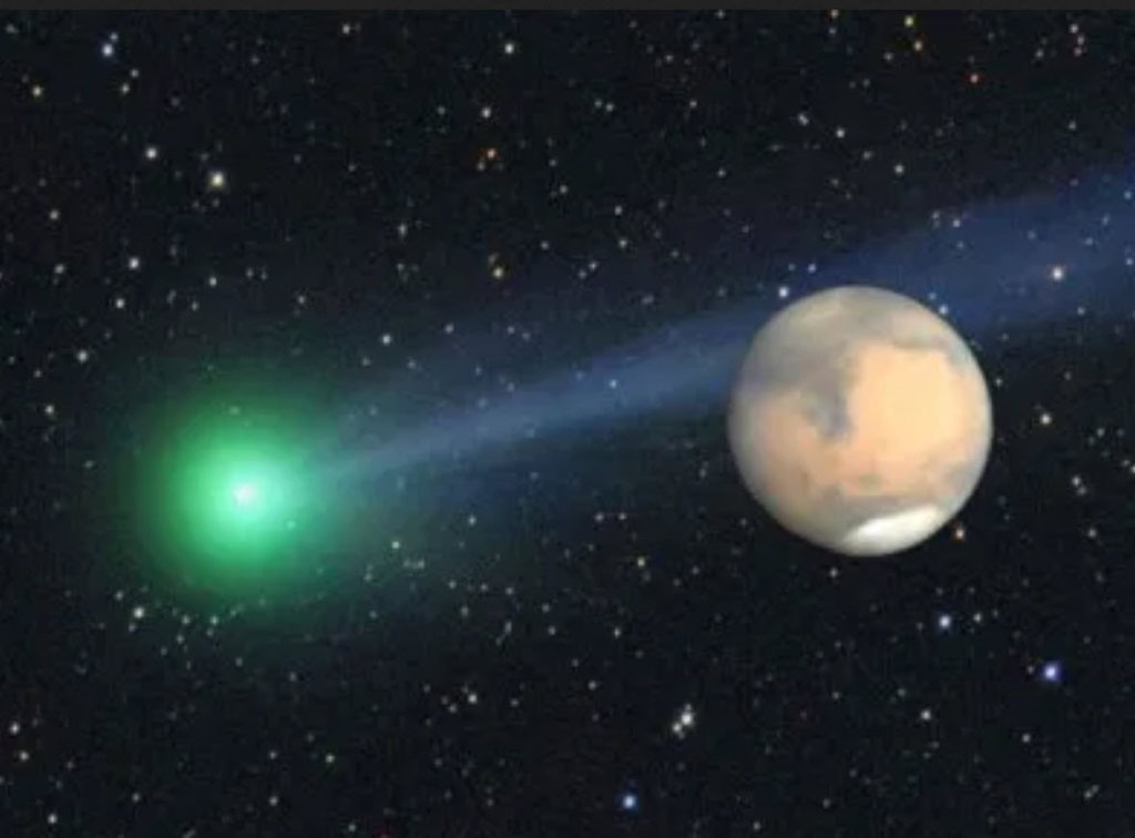 Cosmic event that influenced the planet Mars.