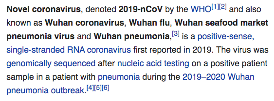 Wikipedia on this Novel coronavirus (2019-nCoV)