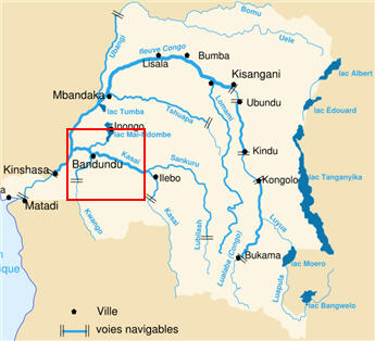 Bandundu region in the Congo.
