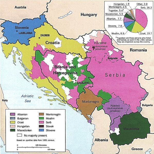 In the Republic of Bosnia-Herzegovina, conflict between the three main ethnic groups, the Serbs, Croats, and Muslims, resulted in genocide committed by the Serbs against the Muslims in Bosnia.

Bosnia is one of several small countries that emerged from the break-up of Yugoslavia, a multicultural country created after World War I by the victorious Western Allies. Yugoslavia was composed of ethnic and religious groups that had been historical rivals, even bitter enemies, including the Serbs (Orthodox Christians), Croats (Catholics) and ethnic Albanians (Muslims).
