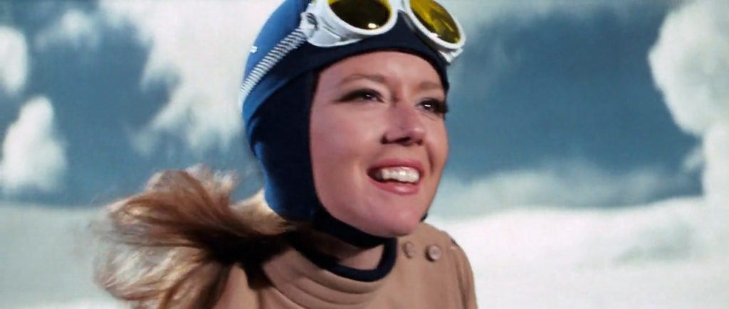 On her Majestys Secret Service. This is a classic James Bond movie. Here, we have 007 skiing down mountains, seducing all types of women from around the world and wearing a kilt.