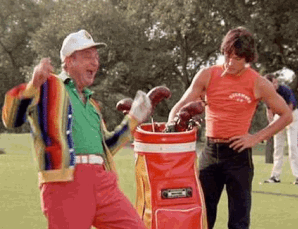 Rodney Dangerfield in Caddyshack. Reminds me of Donald trump in Washington DC.