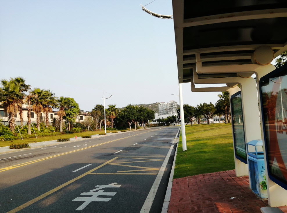 Bus stop near my house. Takes you straight to the Customs / Immigration center complex.