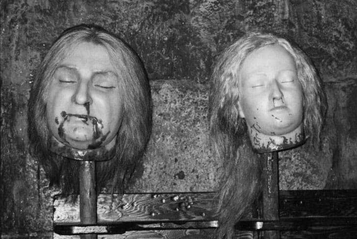 Some death masks of those executed during the French Revolution.