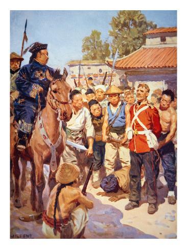 Capture of a British prisoner during the Taipeng war.
