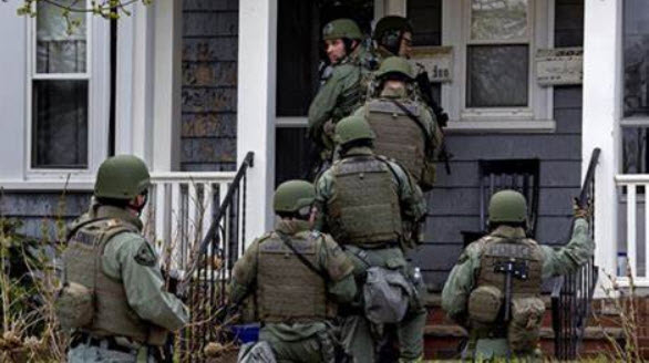It is quite common to find militarized police in America conducting "no knock" raids on innocent American civilians. People! Not even Communist China does this.