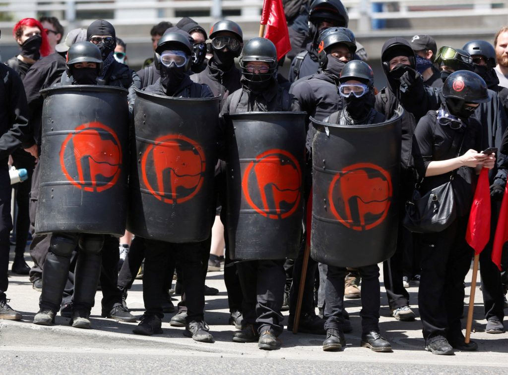 The Democrat "Brown Shirts";
 the Antifa, thrive in Democrat strongholds, but once the Democrats obtain true and complete power, they will be everywhere.