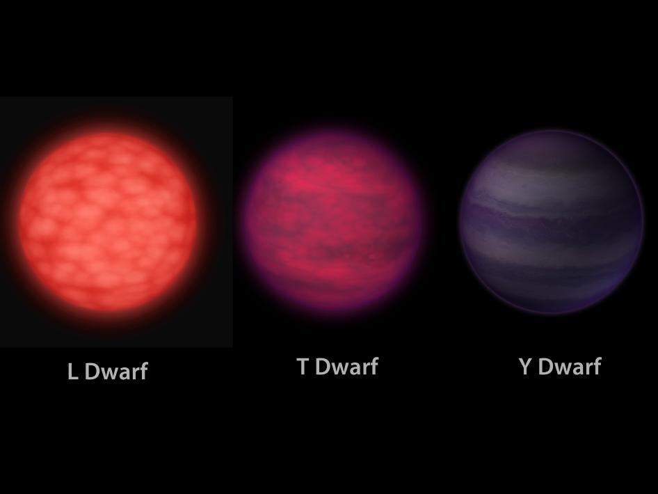 Brown dwarf stars in the three classifications.