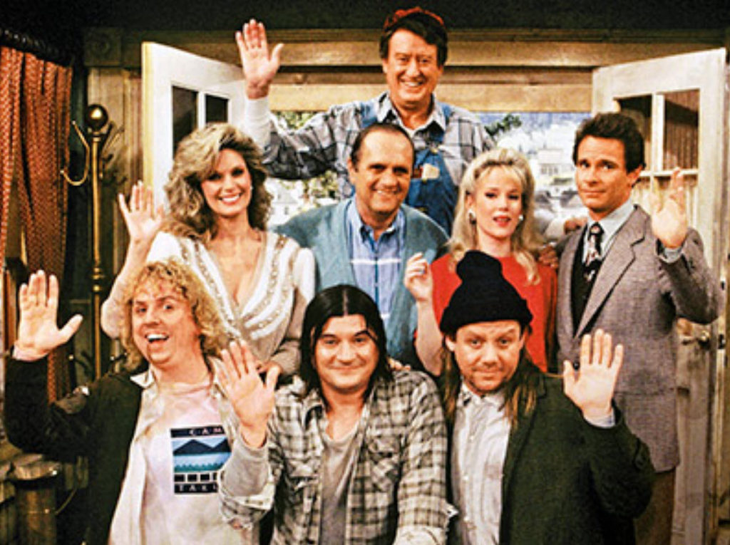 The cast of the television show "Newhart".