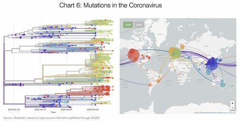 Mutation paths for the COVID-19.