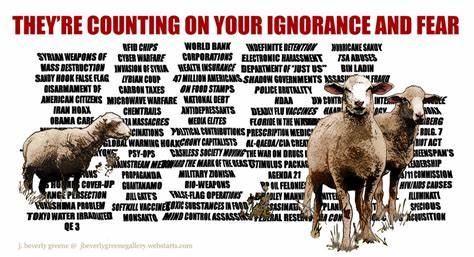 Sheeple. Blindly obeying and listening to what the American media says. People, the US Government OWNS all American media. That includes the mainstream press, the Alt-Right and the Hard-Right press. Not to mention the Alt-left and Progressive press as well.