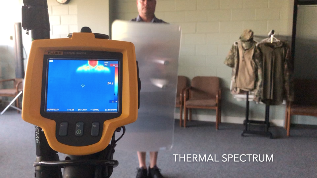 The technology can hide the thermal image of those protected.