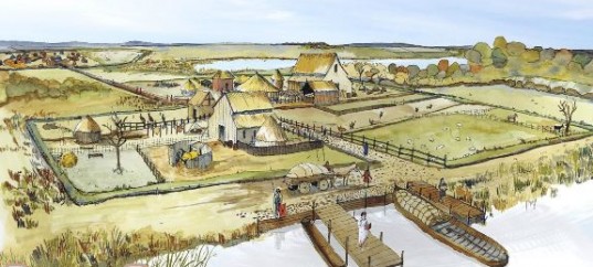 Typical Bronze Age farming community in the region.