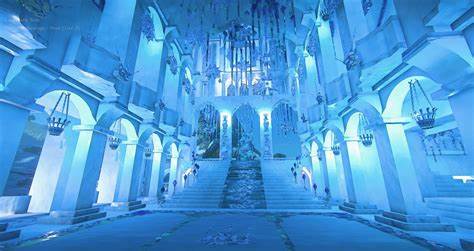 A big beautiful ice palace.