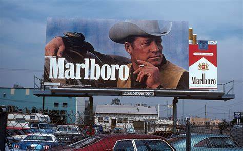 A Marlboro man billboard.