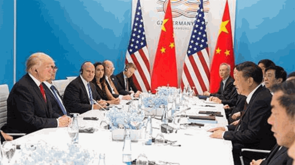 China and the USA are caught up in a war.