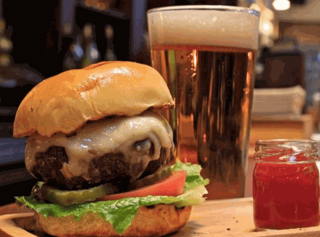 One of the delicious pleasures that I have is the home-made hamburger with a nice frosty beer. It's what I enjoy, and I believe that everyone should try this combination at least once in their life.