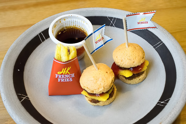 Imagine a world-line where the hamburgers tend to be on the small side, and are provided with a dipping sauce.