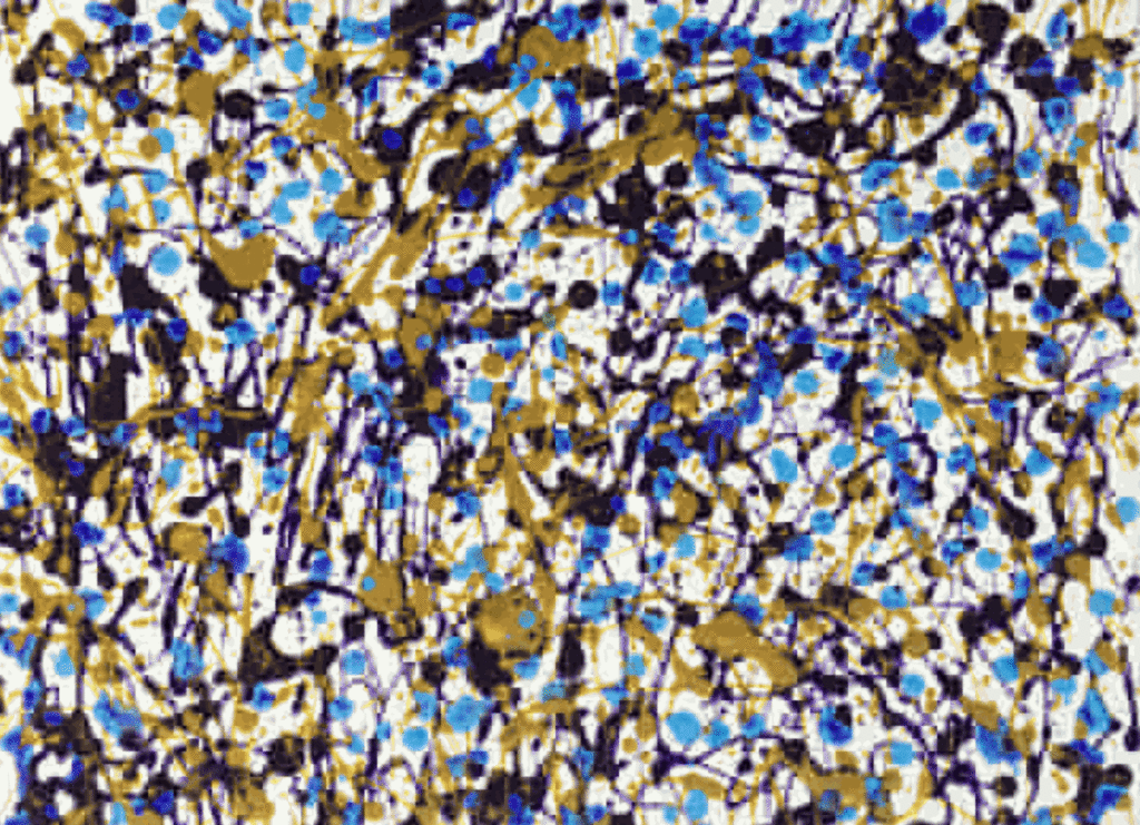 Jackson Pollak splatter painting.