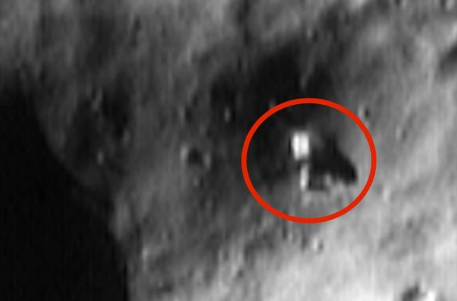 NASA has reported that there is a large rectangular shaped object that rests upon 433 Eros.