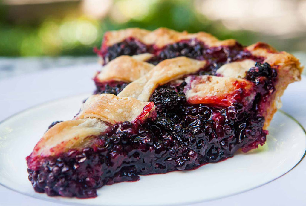 American delicious Blueberry pie.