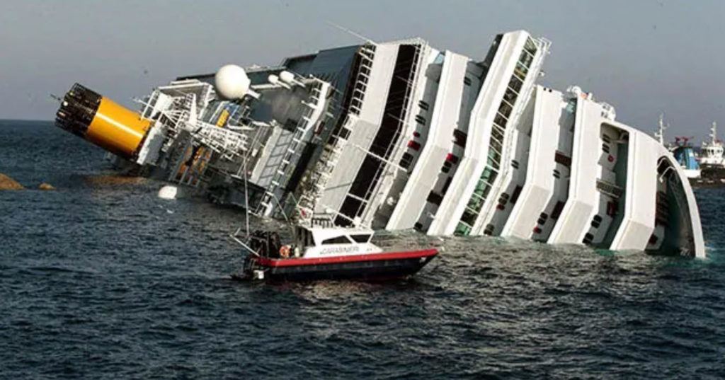 A sinking ship.