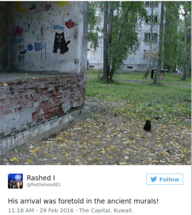 The arrival was foretold in the ancient murals.