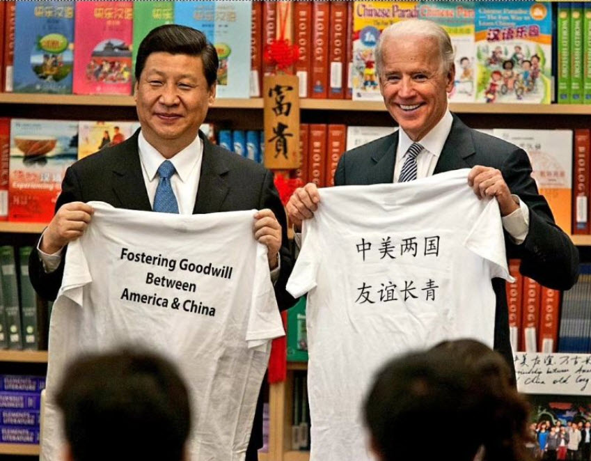 Biden and Xi Peng.