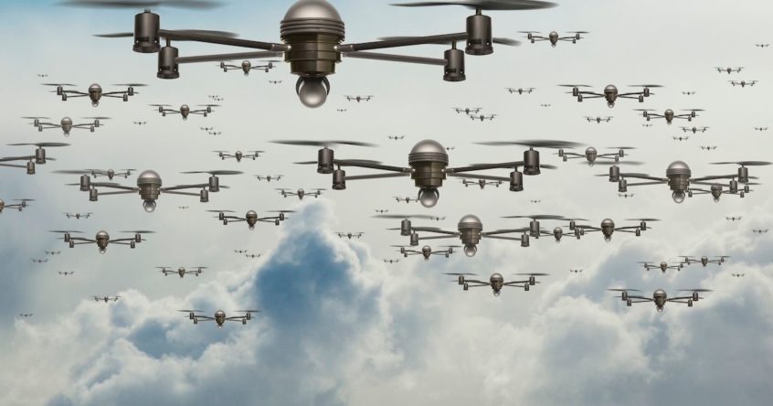 Drone swarm.