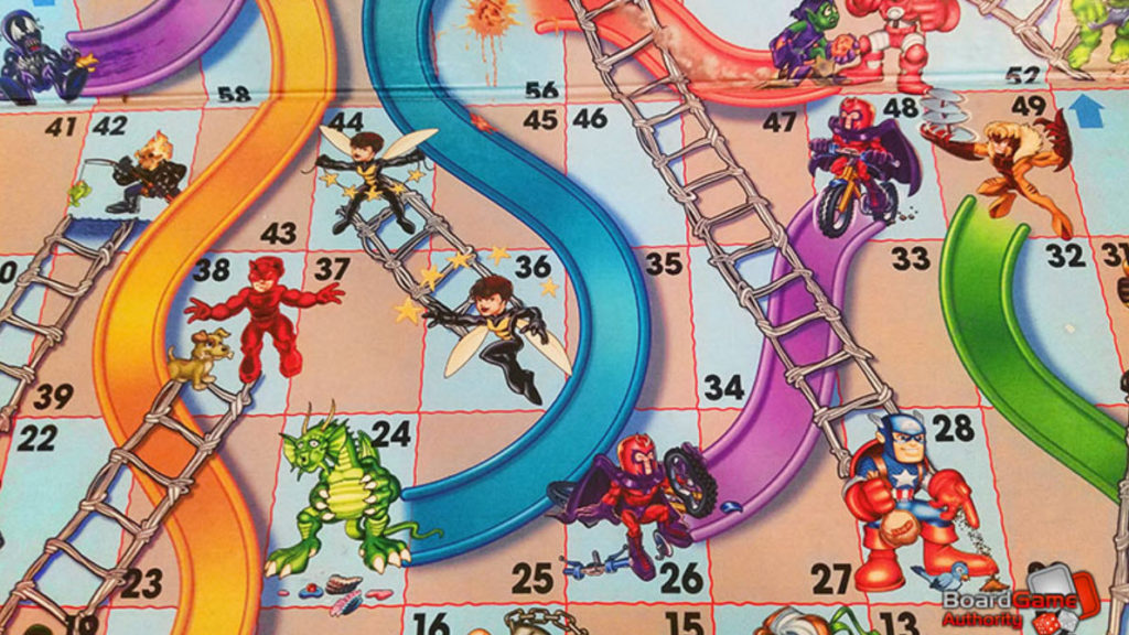 The game of chutes and ladders.